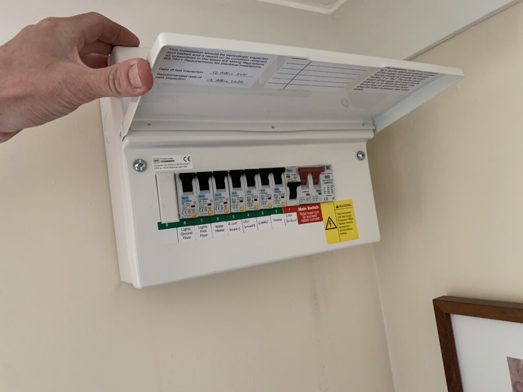 Consumer unit fitted by Recommended Electrician in Ellington